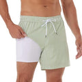 Men's Swim Trunks Swim Shorts Quick Dry 5 inch Inseam Beach Shorts with Compression Liner and Zipper Pocket