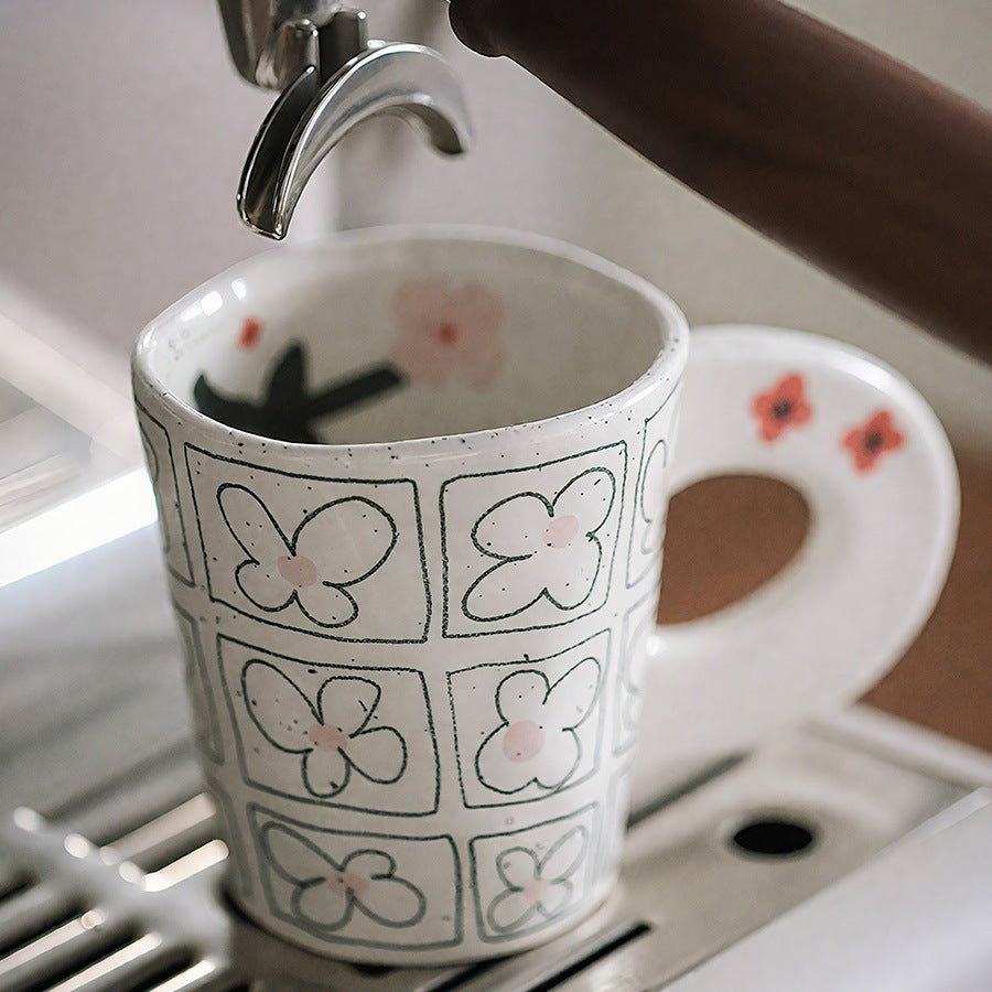 Nordic Ceramic Mug, Modern Coffee Cup, Milk Mug, Tea Cup, Breakfast Mug, High-Aesthetic Hot & Cold Drink Cup for Home and Office